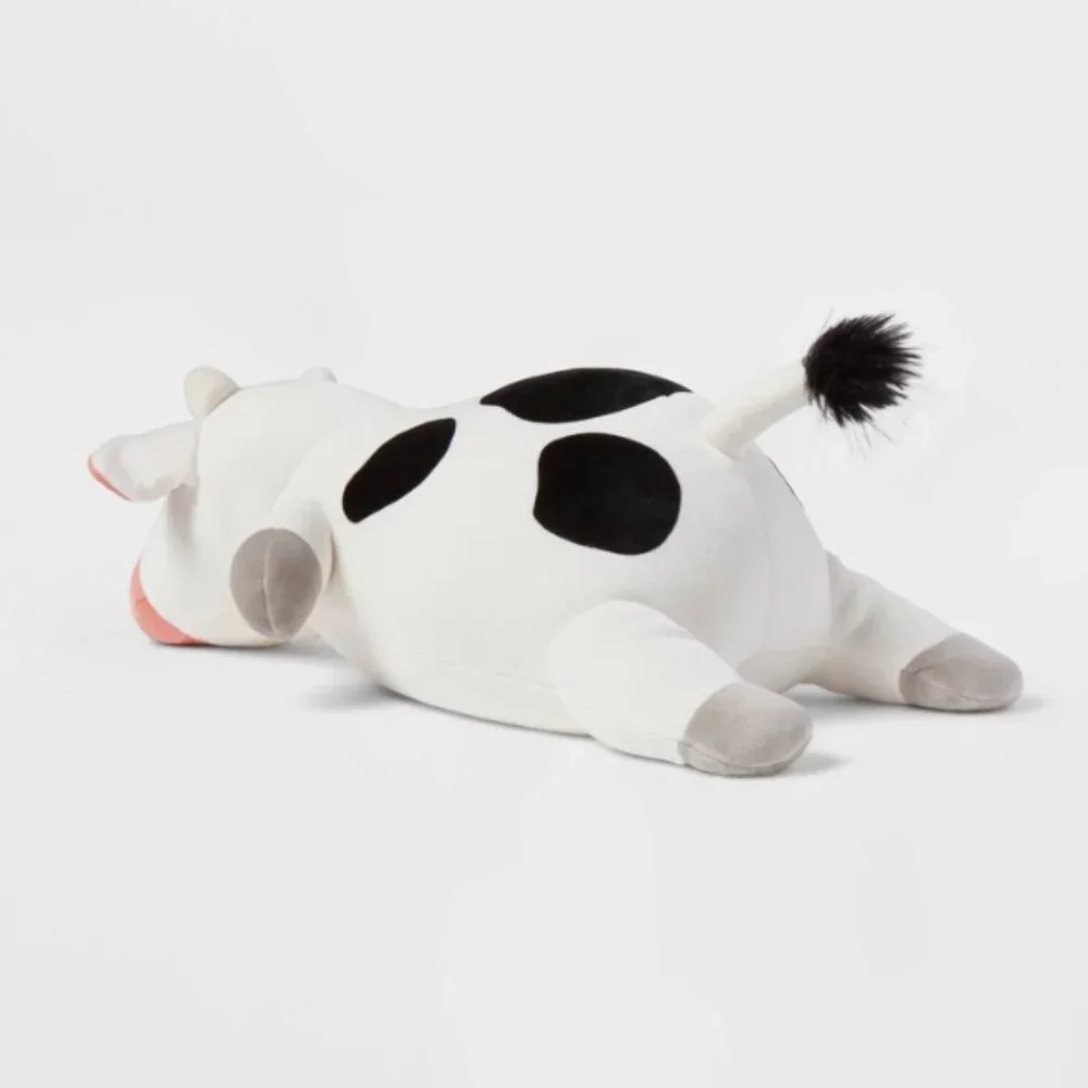 Cow Weighted Plush Kids' Throw Pillow Black/White - Pillowfort - Picture 3 of 5